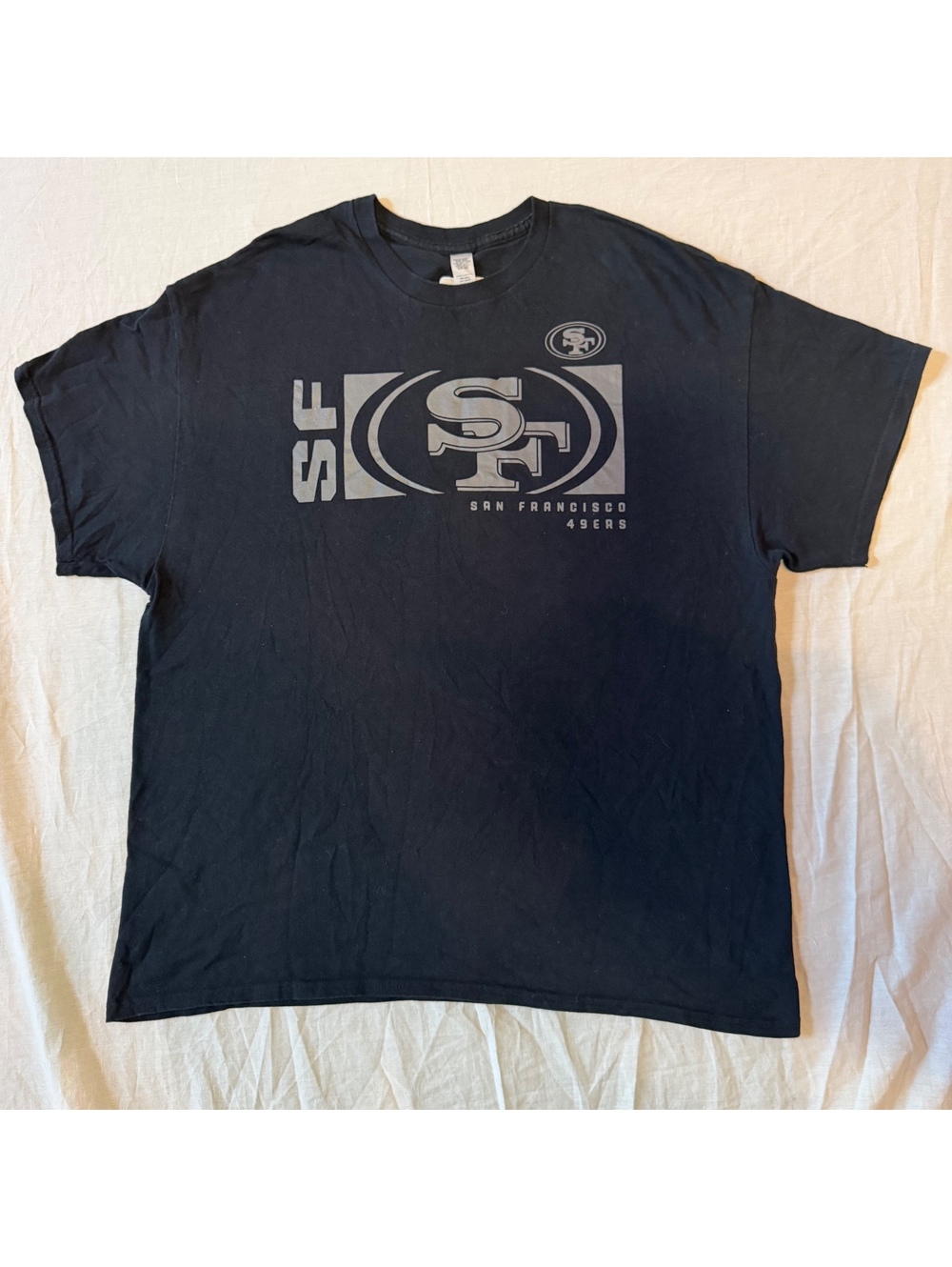 San Francisco 49ers SF graphic T shirt black Port and Company 2XL
